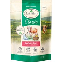 Lukullus kallpressat nötkött & öring - 1,5 kg nytt recept