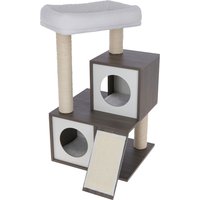 Kerbl Pet klösträd Flair, vit/grå - H 86 x L 48 x B 44 cm