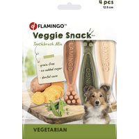 Flamingo Veggie tandborstmix - 160 g (4 bitar, 12,5 cm)