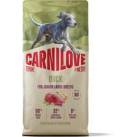 Voordeelpak: 2x 12 kg Carnilove True Fresh Junior Large Breeds met eend droog hondenvoer