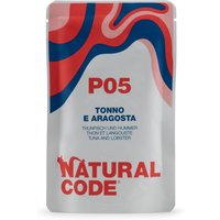 Pack économique : 24x70g Natural Code Soft Jelly Pouch thon et homard nourriture pour chat humide