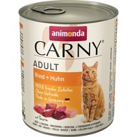 12x800g Adult bœuf, poulet Animonda Carny - Pâtée pour chat