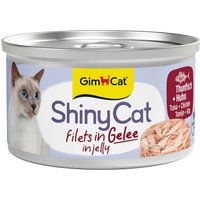 GimCat ShinyCat Filet i gelé 6 x 70 g - Tonfisk & kyckling
