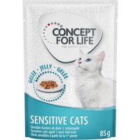 24x85g Sensitive en sauce et en gelée Concept for Life - Nourriture pour Chat