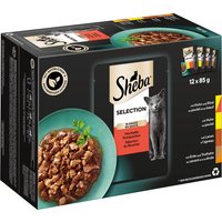 Ekonomipack: Sheba portionspåsar 48 x 85 g  - Selection in Sauce Rejäla kompositioner
