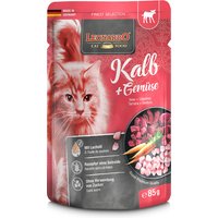 32x85g Leonardo Finest Selection veau, légumes - Pâtée pour chat
