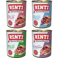 12x800g RINTI Kennerfleisch lot mixte 1 Pâtée pour chien