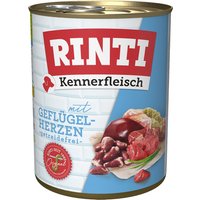 6x800g RINTI cœurs de volaille - Pâtée pour chien