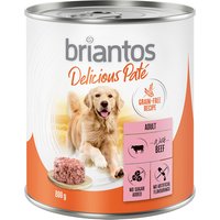 Lot Briantos Delicious Paté 24 x 800 g pour chien - bœuf
