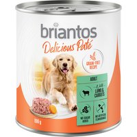 Briantos Delicious Paté 6 x 800 g pour chien - agneau, carottes