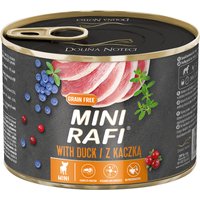 Dubbelpak 24x185g Rafi Mini met eend natvoer voor honden