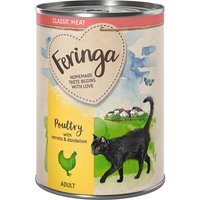 1x400g Feringa Classic Meat volaille, carottes, pissenlit - Pâtée pour chat