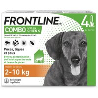 4 pipettes S FRONTLINE Combo Chien 2-10kg - Antiparasitaire pour chien