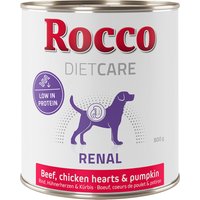 12x800g Rocco Diet Care Renal bœuf, cœurs de poulet, potiron - Pâtée pour chien