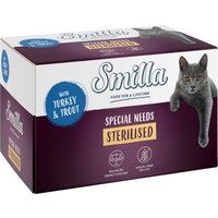 Smilla Sterilised en barquettes 6 x 100 g pour chat - dinde, truite
