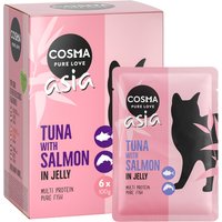 12x100g Cosma Asia en gelée thon, saumon - Pâtée pour chat