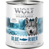 24x800g Blue River, poisson Wolf of Wilderness - Pâtée pour chien
