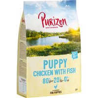 1kg Purizon Puppy poulet, poisson sans céréales - Croquettes pour chien