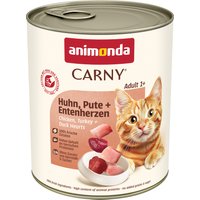 animonda Carny Adult 6 x 800 g - Kyckling, kalkon & ankhjärta