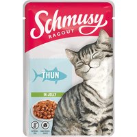 22x100g Schmusy Ragout in Jelly thon nourriture pour chat humide
