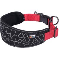 Rukka® Cube Soft halsband, rött/svart - Stl. L: 45-70 cm halsomfång, B 30 mm