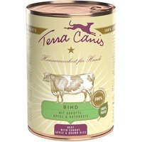 6x400g Terra Canis Classic bœuf, carotte, pomme, riz complet Pâtée pour chien
