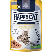 24x85g Happy Cat Meat en sauce volaille fermière - Pâtée pour chat