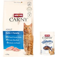 1,75 kg animonda Carny + 50 g Adult Meat Yummies kyckling + lax på köpet! - Adult kyckling & öring