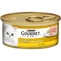 Blandpack Gourmet Gold Fine Paté 48 x 85 g - Blandpack: Lamm, Anka, Tonfisk, Kyckling