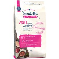 2x2kg Adult volaille & Adult, autruche Sanabelle - Croquettes pour chat
