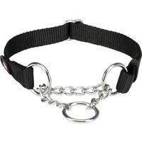 Collare Trixie Premium semistrangolo - nero - Tg. M–L: circonferenza 35–50 cm x H 2 cm