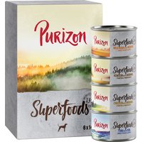 Purizon Superfoods 6 x 140 g - Mixpack (2 x kyckling, 2 x tonfisk, 1 x vildsvin, 1 x vilt)