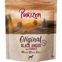 1kg Purizon Adult Black Angus, dinde sans céréales - Croquettes pour chien