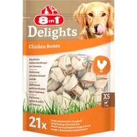 8in1 Delights, poulet, os à mâcher pour chien - taille XS, 2 x 252 g (42 os)