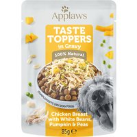 Ekonomipack: Applaws Taste Toppers i sås 24 x 85 g - Kyckling, ärtor, pumpa & vita bönor
