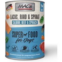 6x800g MAC's adulte saumon, épinards, nourriture pour chien humide