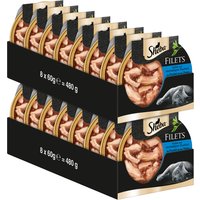 16x60g Sheba Dômes Filets fins poulet, thon - Pâtée pour chat
