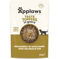 Applaws Taste Toppers i sås 12 x 85 g - Kyckling, ärtor, pumpa & vita bönor