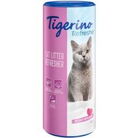 2x700g Désodorisant pour litière Tigerino, parfum talc pour bébé - pour chat