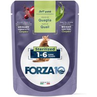 24x80g BOTANICAT FORZA10 Soft Paste Sterilized 1-6 Jaar Rijk aan Kwartel Natvoer voor Katten