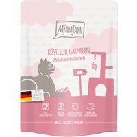 MjAMjAM Quetschie 6 x 300 g saquetas para gatos - Delicioso camarão com frango suculento