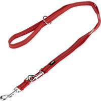Laisse TIAKI Reflective Rubber, rouge pour chien - L 200 cm, l 20 mm