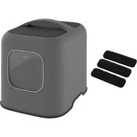 Rotho MyPet BIALA kattoalett - Sparset: Kattlåda antracit + 3 x aktivt kolfilter