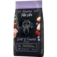 2x12kg Dog for Life Light & Senior Fitmin Hrană uscată câini