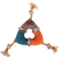 Jouet TIAKI Triangle en corde et peluche pour chien - 17 cm de diamètre