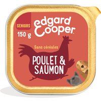 Lot Edgard & Cooper Senior sans céréales 11 x 150 g pour chien - poulet, saumon