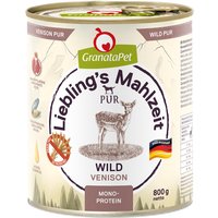 GranataPet Liebling's Mahlzeit 6 x 800 g pour chien - gibier