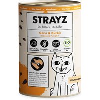 24x400g STRAYZ BIO oie, citrouille nourriture humide pour chat