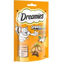 4x 55g Dreamies Shakeups Multivitamins Gevogelte Picknick Kattensnack