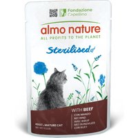 Almo Nature Holistic Sterilised portionspåse - Ekonomipack: 24 x 70 g nötkött